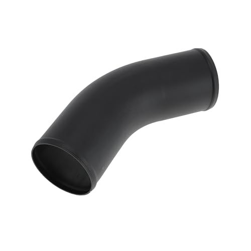 HEROFFIX 4 OD 45 Degree Bend 6064 Aluminum Alloy Tube Intercooler Pipe Surface Blasting Air Intake Connection Hose W/Double Bead Roll 5.9 Length Black