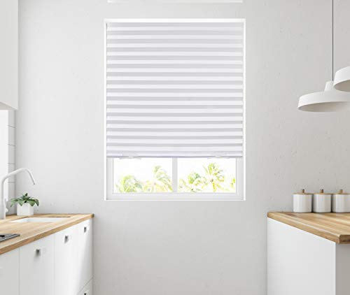 Estilo Light Filtering Pleated Paper Shades White 36\"\" x 69\"\" (Pack of 6 Temporary Shades) (EST8219) - Thumbnail 5