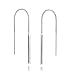 Produktbild MATERIA 925 Silber Ohrringe Durchzieher 2x85mm - Ohrhänger lang Stäbchen + Box #SO-225