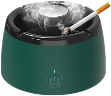 Multifuntional Smokeless Ashtray USB Rechargeable Ashtray for Home/Outdoor/Office/car (Green/black)…