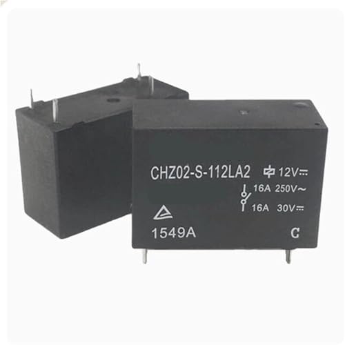 Relais 4 broches CHZ02-S-112LA2 12V CC 16A pour circuit imprimé Lot de 10 pièces