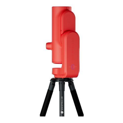 Image of Odyssey PRO - UNISTELLAR Smart Telescope (with Eyepiece), 85mm f /3.9 (320mm) Digital & Computerized, App-Controlled Motorized Alt-Az, Enhanced Vision, RAW /FITS Export, 64GB, 5h Battery (Red)