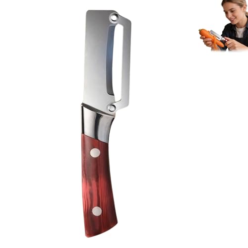 Reviews de Cuchillos para fruta y verdura los 10 mejores. 49 Cuchillo de cocina multifunción de acero inoxidable grueso para pelar frutas, pelador de cocina sin enganches, pelador de frutas y verduras con mango