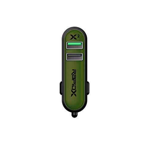 Rapidx Rxx2Qcolv X2 2 Port Car Charger With Quick Charge Olive #TOP8