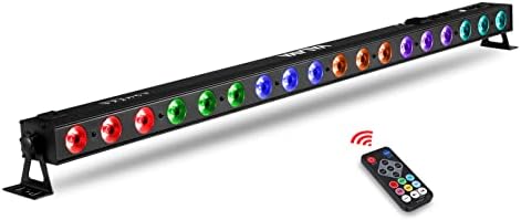 ValaVa DJ Lights Bar 40''72W 18LEDs RGBA 4 in 1 Stage Light Bar DMX Wash Light with Remote Control Sound Activated Uplight for Church Wedding Halloween Christmas Gig Bar Stage DJ Lighting