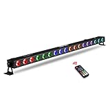 ValaVa DJ Lights Bar 40''72W 18LEDs RGBA 4 in 1 Stage Light Bar DMX Wash Light with Remote Control S