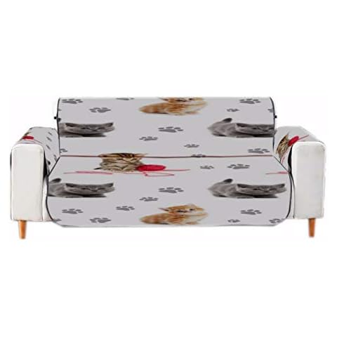 A.Monamour Cute Cats Paw Print Sofa Covers Cover