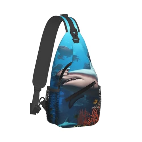 Bolso cruzado Submarine Shark Coral para hombre y mujer miniatura 2