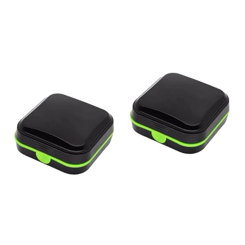 NOLITOY 2Pcs Portable Hearing Aid Case - Waterproof Small Storage Box for Hearing Amplifiers - Shockproof Earbud Protector - Travel Jewelry Organizer for Outdoor Protection