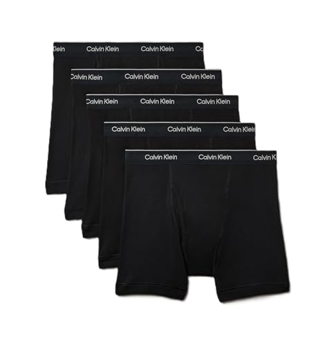 Calvin Klein Men's Cotton Classics 5-pack Boxer Brief, 5 Black, X-Large