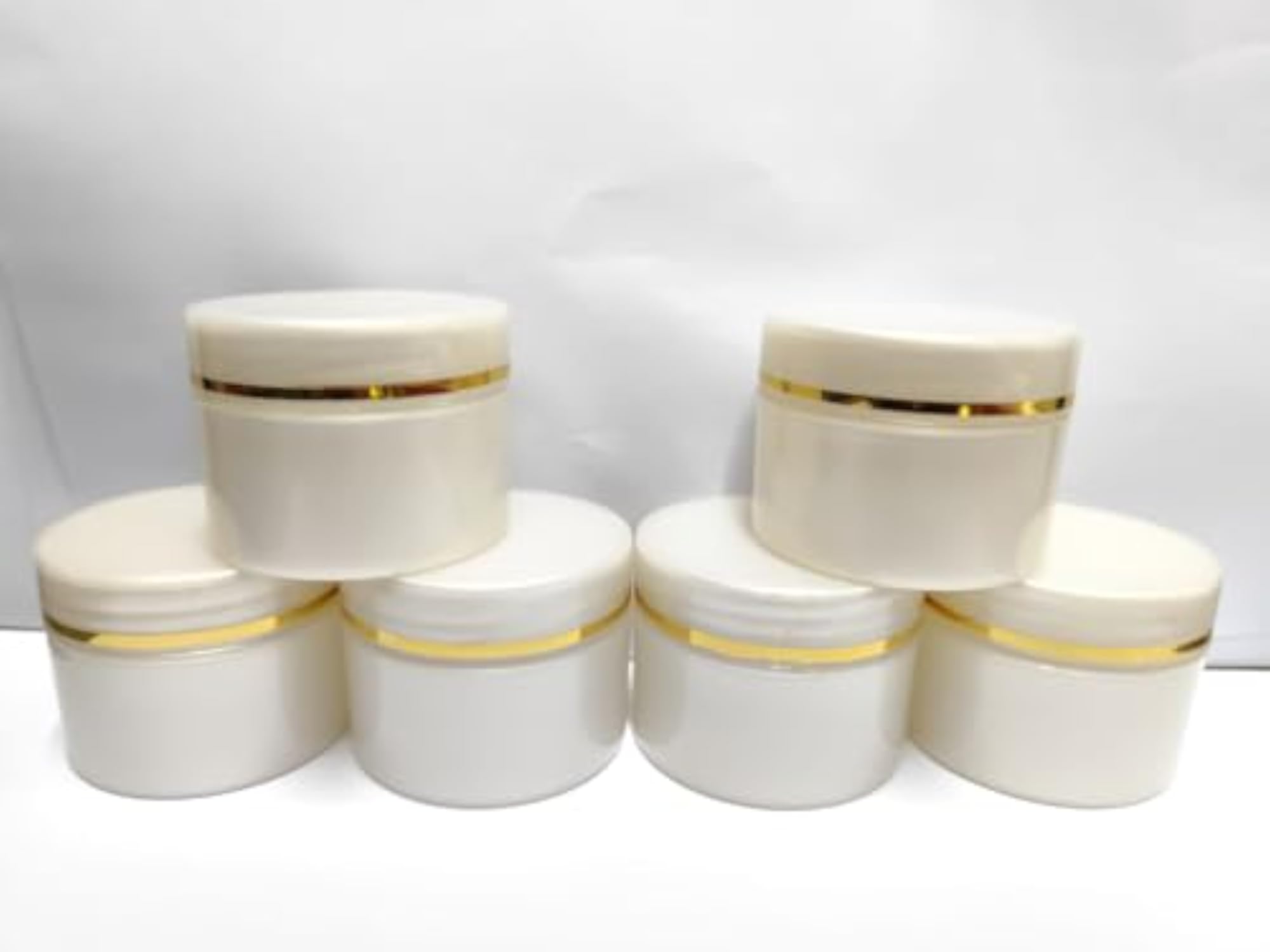 Pack of 12 Empty Container Jars, 30 ML Plastic Pearl Color