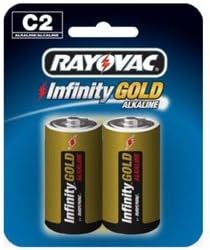 RAYOVAC BATTERIES C Cell Infinity Gold Series Alkaline Batteries - 2-Pack 8142INF