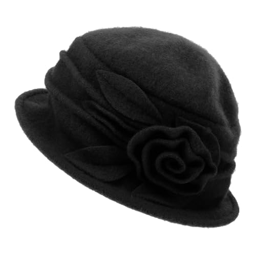 Chapeau cloche vintage Healeved couvre-chef habillé chaud femmes
