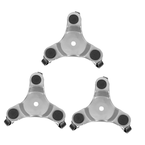 Toyvian 3個 輪スチール三角ドリー家具ムーバー 転キャスター付き重い家具移動用台車 椅子やソファの脚を固定可能 家やオフィスでの省力搬