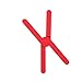 jieGorge Sottopentola pieghevole in silicone con design a croce, per cucina, sala da pranzo e bar per il giorno di Pasqua (rosso) immagine