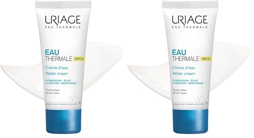 Uriage Eau Thermale Crema con protección solar SPF20. Crema facial de uso diario con ácido hialurónico - Potencia la hidratación e hidrata la piel - Aroma floral fresco - No comedogénica.