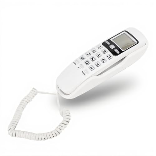 Image of KX-T888CID Corded Telephone with Caller ID Display, Home Office Landline Telephone with LCD Screen, Support FSK and DTMF Dual System (Equipped with Telephone Line)(White)