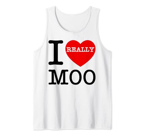 I Love Moo Lover Heart Cows Funny Cow Farmer Family Day Gift Tank Top