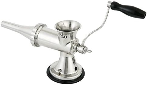 Stainless Steel Manual Meat Grinder Filling Sausage Machine Home Hand-Operated Mincer Machine Sausage Stuffer Aperture:8mm