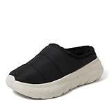 Dearfoams Men's Ontario Nylon Mule, Black, 11