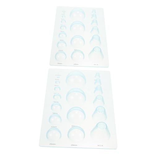 KONTONTY 2Pcs Transparent Half Ball Dome Paper Quilling Molds DIY Craft Tool for Spherical Paper Art Lightweight and Durable for Motor Skills Development