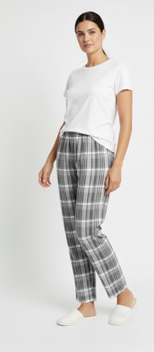Image of Womens Multicolor Cotton Checkered Pyjama | Checks Pajama for women with Elastic & Drawstring Plus Size (S TO 8XL)