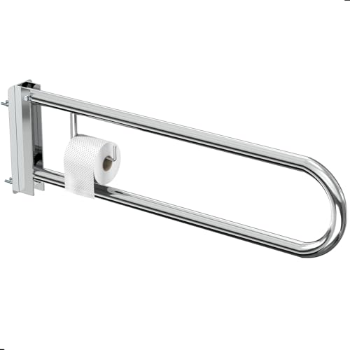 Barra de Apoio Para Sanitário Articulada Com Papeleira