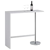 MDF und Spanplatte foliert IDIMEX Bartisch Stehtisch Bistrotisch Theke Küchenbartisch Ricardo in weiß