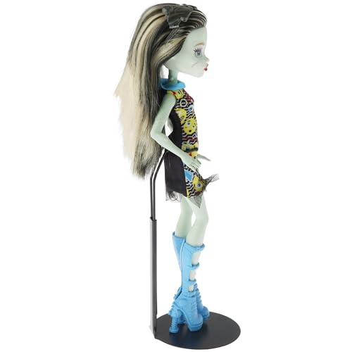 Image of Plymor DSP-5125B Black Adjustable Doll Stand, fits 10, 11, and 12 inch Slim Waist Dolls, Waist is 1.125 inch - 1.5 inch wide, 3.25 inch - 4 inch around, Pack of 12
