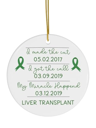 Personalized Liver Transplant Timeline Ornament, Organ Transplant Surv