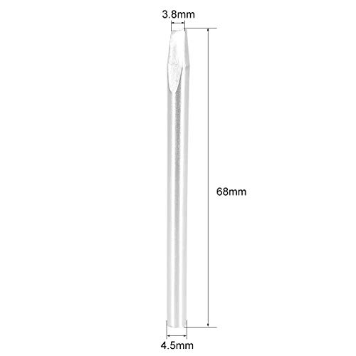 Image of uxcell 68mm Lead-free Soldering Iron Tip Replacement 3.8mm Width Solder Tip Welding Equipment for Soldering Silver 40W 3pcs
