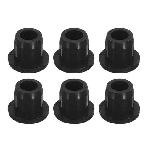 Image of uxcell 6 Pieces Black Plug Holes, H11 Waterproof Rubber Button Plug for 11mm / 0.43 inch Hole