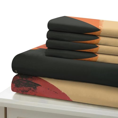 Housse de couette imprimé 3D en microfibre résistante silhouette surfeur - 7