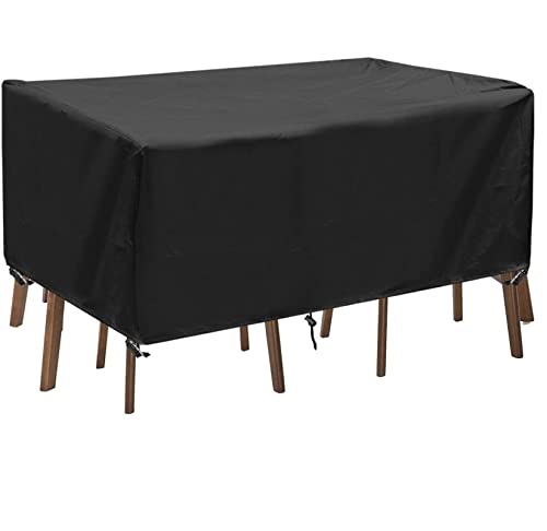 Protection contre les intempéries en housse de table rectangulaire 600D imperméable et coupe-vent - 2
