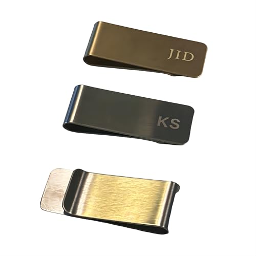 Personalized Copper Money Clip Custom Initial Money Clip Engraved Steel Money Clip Gift for Him Personalized Father's Day Gift
