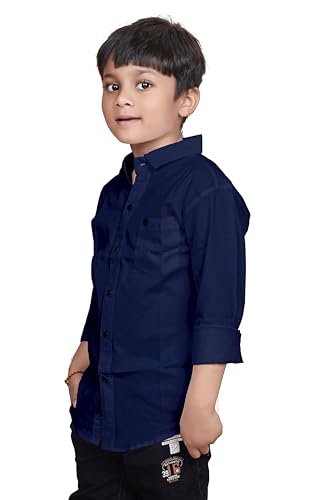 Image of Sky Pearl Boys Spread Collar Casual Full Sleeve Shirt