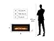 Sureflame WM-9331 Elektrischer Wandkamin mit Fernbedienung in Schwarz, 107 cm