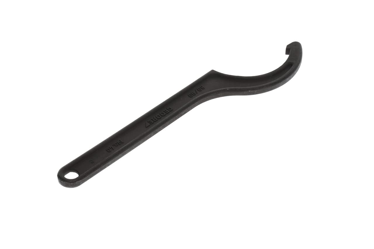 GEDORE Llave de gancho con nariz, Para tuercas ranuradas, Ancho de llave de 80 a 90 mm, Diámetro de punta 5 mm, Llave, 40 80-90