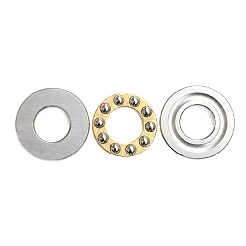 Deep Groove Double Rubber Seal Bearings 1pcs F3-8 Mini Plane Axial Thrust Ball Bearing Metal Ball Bearings(F5-11)