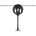 Antennas Direct ClearStream 1MAX Antena de TV para interiores y exteriores, UHF VHF, multidireccional, rango de más de 40 millas, UHD 4K, NEXTGEN TV, con mástil de 20 pulgadas (negro)