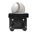 TOBWOLF Baseball Bat Rack Ball Display Holder, Solid Wood Vertical Wall Mount Bracket for Softball Lacrosse Hockey Stick, Ideal for Storage Collectible Memorabilia - Black