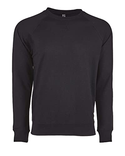 Next Level Adult French Terry Raglan Crew - Black - XL - (Style # N9000 - Original Label)