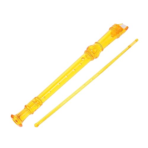 FAVOMOTO Beginner Kids Clarinet 8-hole Student Soprano Recorder Orange Wind Instrument Practice Clarinet Toy Perfect Present