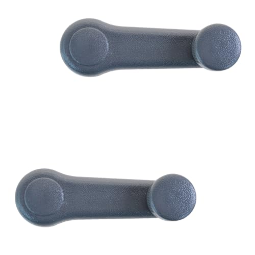 Image of TRQ Window Crank Handle Set Gray Compatible with 1995-2006 Hyundai Accent 1996-2000 Elantra 1999-2001 Sonata