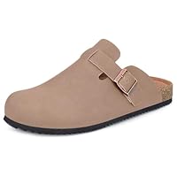 Zoccoli Uomo Sabot Donna Ciabatte Regolabile Pantofole Comode Scarpe da Giardino Unisex Adulto Sandali Antiscivolo Beige EU38