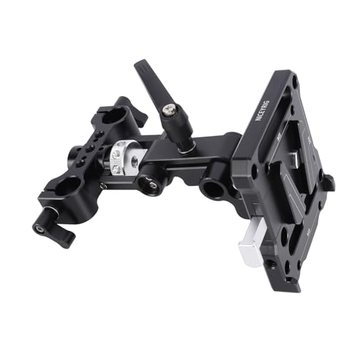 Image of NICEYRIG V Mount Battery Plate Kit with Magic Arm, 15mm Rod Clamp Adjustable Angle Quick Release V-Lock Plate for Camera Cage, Top Handle, Shoulder Rig -700