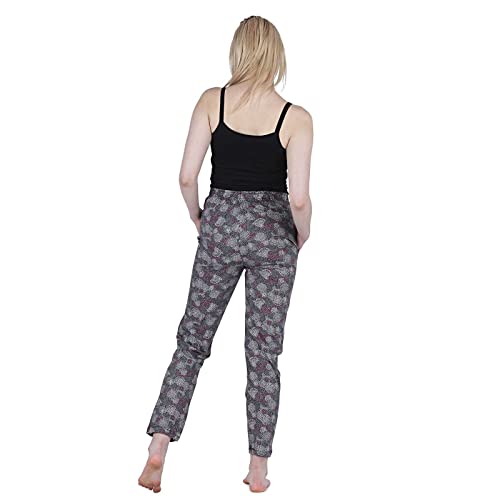 Image of Women's Cotton Printed Night Pyjama with Two Pockets
