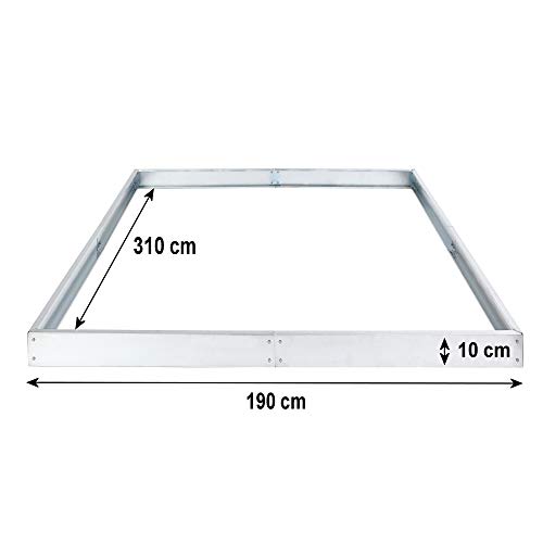 Zelsius - Aluminium Gewächshaus, Garten Treibhaus in verschiedenen Größen, mit Hohlkammerstegplatten, wahlweise mit Stahl-Fundament-Rahmen (190 x 310 cm - 6 mm Platten, mit Fundament) - 11