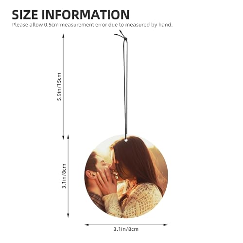 Image of Custom Car Air Fresheners Cards Design Your Own Add Any Image Text Logo Suitable for Car Room Bathroom and Bedside Lasting and Fresh Beautiful and Practical, RoundShape, 3.1 inchx3.1 inch