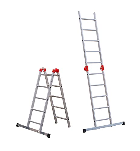 Echafaudage pliable 4 en 1 multifonction 1,8m/3,8m en aluminium Hailo Combi First